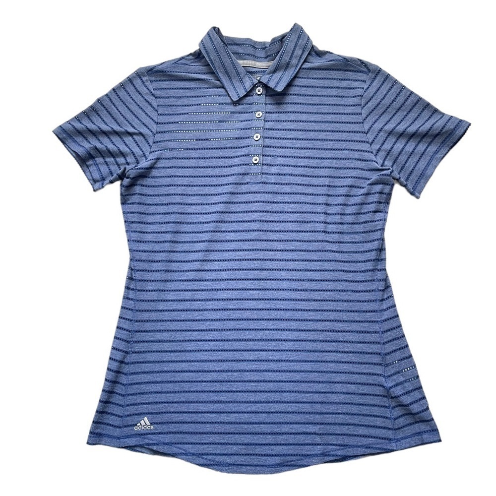 Adidas Climacool Zona Cooling Ventilation Stripe Golf Polo Shirt Women’s Size S